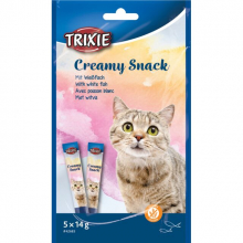 Ласощі для котів Trixie, вершкові закуски із білої риби (70 г)