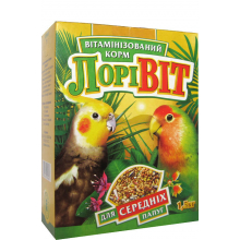 Вітамінізований корм "ЛоріВіт" 3в1 для середніх папуг