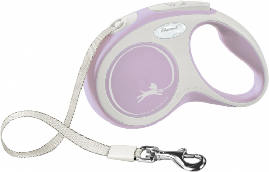 Повідець-рулетка стрічкова flexi New COMFORT S (рожевий) - 1