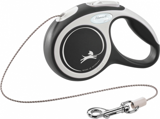 Поводок-рулетка трос flexi COMFORT Cord XS (черный) - 1