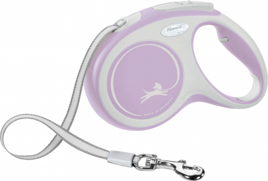 Поводок-рулетка ленточная flexi New COMFORT M (розовый) - 1