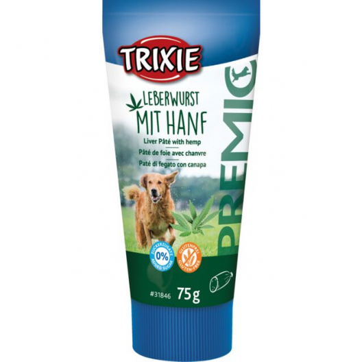 Лакомства для собак Trixie, печеночный паштет с коноплей (75 г) - 1