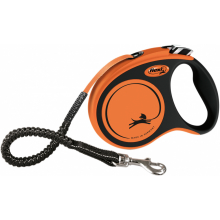 Повідець-рулетка стрічкова flexi XTREME (чорний/оранжевий)