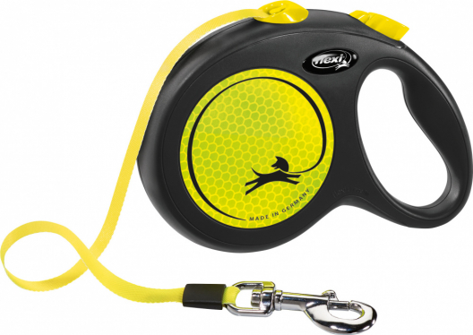 Поводок-рулетка ленточная flexi New NEON L (желтый) - 1