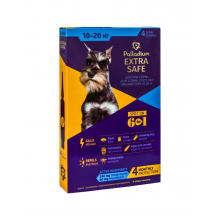 Краплі на холку Palladium EХTRA SAFE для собак 10-20 кг (4 піпетки х 2 мл)