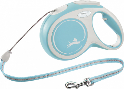 Поводок-рулетка трос flexi COMFORT Cord M(8м) (голубой) - 1