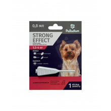 Краплі на холку Palladium Strong Effect для собак 1,5-4 кг (0,8 мл)