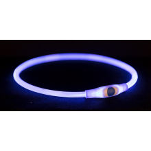 Ошейник светящийся Flash USB S-M для собак (синий)