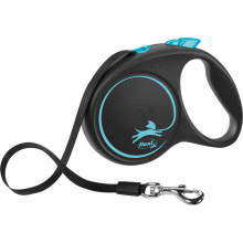 Поводок-рулетка ленточная flexi BLACK DESIGN L (синий)
