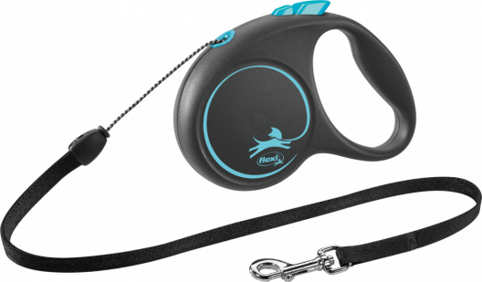 Поводок-рулетка flexi BLACK DESIGN S (синий) - 1