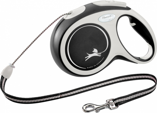Поводок-рулетка трос flexi COMFORT Cord M(8м) (черный) - 1