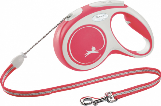 Повідець-рулетка трос flexi COMFORT Cord M (червоний) - 1