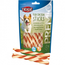Ласощі для собак Trixie, з курячою грудкою та рибою (80 г)