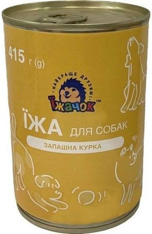 Паштет з куркою для дорослих собак Їжачок (0,415) - 1